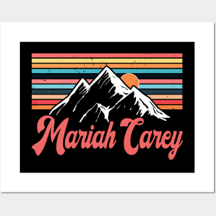 Graphic Lovely Mariah Name Flowers Retro Vintage Styles Posters and Art